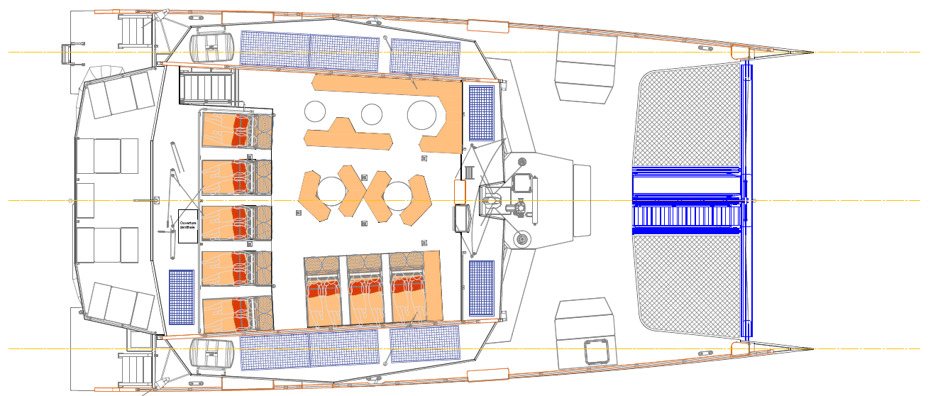 Plan du pont supérieur